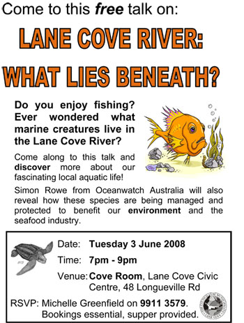 Lane Cove River talk